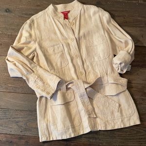 Sundance Cream Utility Jacket Sz L like new